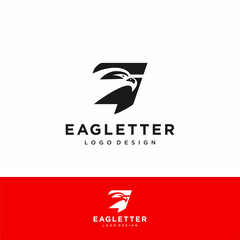 Fototapeta premium Letter G eagle head logo black vector color and red background art