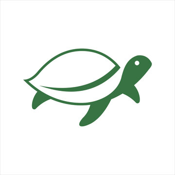 reative vector simple logo design turtle leaf