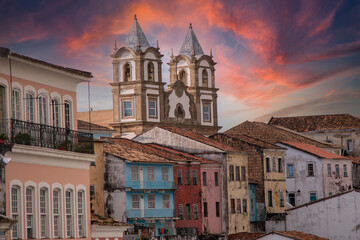 Fototapeta na wymiar Pelourinho, Historic Center of the city of Salvador Bahia Brazil.