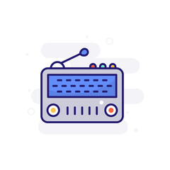 Radio Advertising vector icon style illustration. EPS 10 File Marketing and advertising symbol