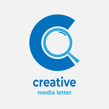 Letter c and magnifying logo design