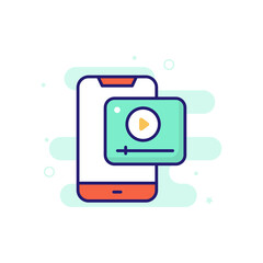 Viral Video vector icon style illustration. EPS 10 File Marketing and advertising symbol