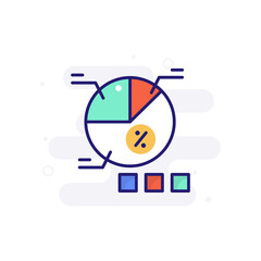 Market Graph vector icon style illustration. EPS 10 File Marketing and advertising symbol