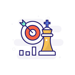 Strategy vector icon style illustration. EPS 10 File Marketing and advertising symbol
