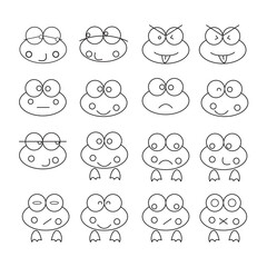 Naklejka premium frog icon design can be used for icon logos, applications and others