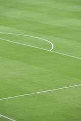 Obraz premium Green football field with nobody