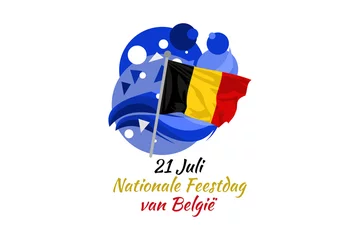 Fototapeten Translate: July 21, National Day of Belgium.  National Day Belgium (Nationale Feestdag van België) Vector Illustration. Suitable for greeting card, poster and banner. © Yuniar20