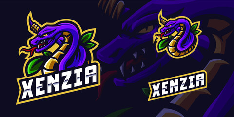 Snake mascot logo is a mascot logo for gaming streamers, and also gaming team