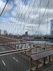 Brooklyn Bridge In City Against Sky