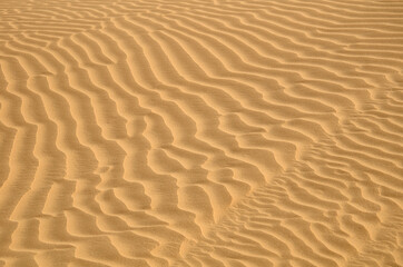Nice sand pattern and light effect Khuri sand dunes, Jaisalmer, Rajasthan, India.