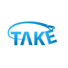 Writing Take Typography Vector Design