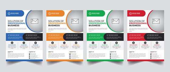 flyer, creative corporate professional business trendy flyer magazine leaflet design with creative abstract  shape template design
