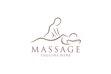 Body massage logo, Body Spa Centre icon, massage parlour, spa, relax, rejenuvate, essential oil, white background, vector illustration