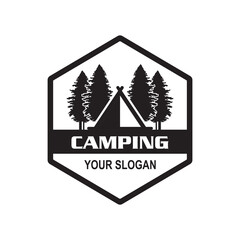 Obraz premium camping logo , adventure logo vector