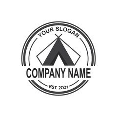 camping logo , adventure logo vector