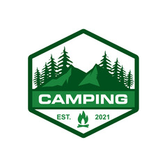 camping logo , adventure logo vector
