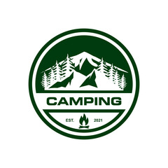 camping logo , adventure logo vector