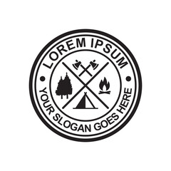 camping logo , adventure logo vector