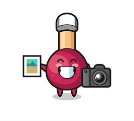 Character Illustration of matches as a photographer