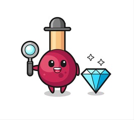 Illustration of matches character with a diamond
