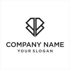 creative vector simple logo design initial bb