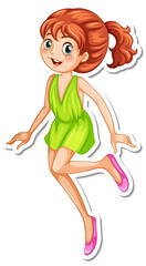 Cute fairy cartoon character sticker