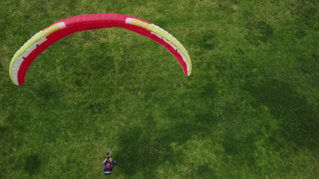 Sylmar Hang Glide Park Paraglider Practicing
