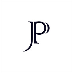 Letter JP design logo vector.