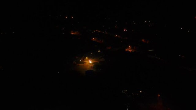 A barrage of fireworks shot toward another home
