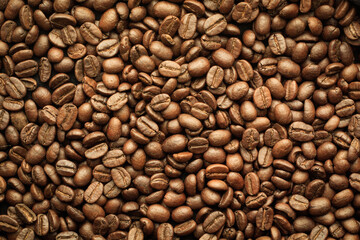 Roasted Coffee Beans background texture. 