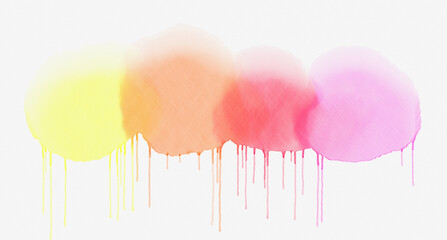 watercolor rainbow paint splashes dripping
