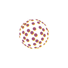 Disco ball lamp logo design template