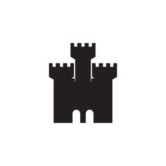 Fortress building logo design template