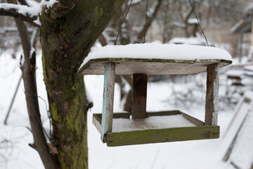 empty bird feeder