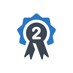 Second place badge icon