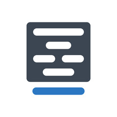 Obraz premium Text center align icon
