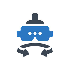 Vr glasses rotate icon