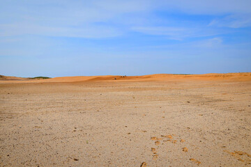 Fototapeta na wymiar Hot sunny day in an empty desert