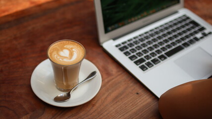 Working at cafe