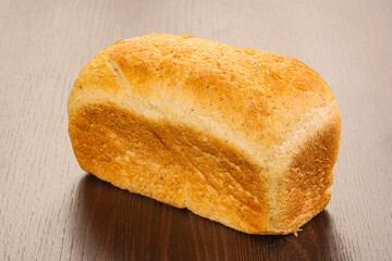 Crust bread brick over background
