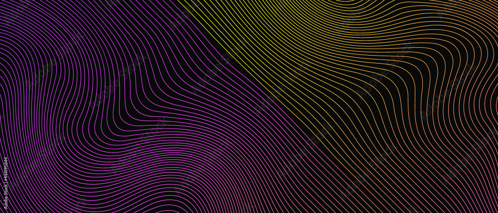 Poster color wave lines pattern abstract background. vector