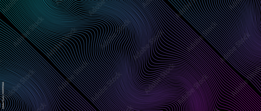 Poster color wave lines pattern abstract background. vector