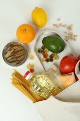 Concept of donate with donation box on white background