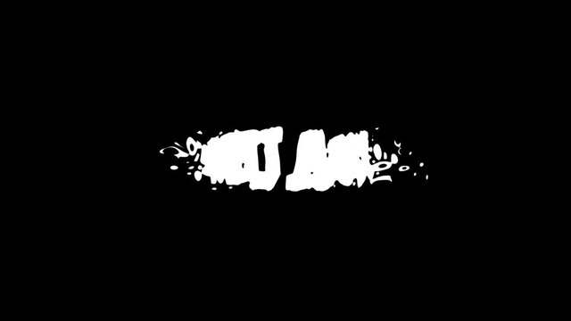 Tehuacan. Animated text. 4K video. Transparent Alpha channel. Motion inscription. White letters from drops, liquid. Cartoon style. Mexico Tehuacan for title, tourism, travel social media.