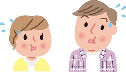 肥満の若い夫婦、困る