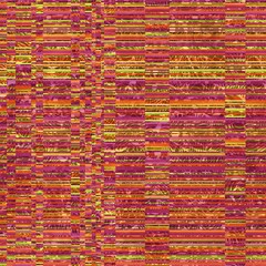 Seamless funky graphic pattern motif of chaotic and psychedelic noise. High quality illustration. Glitchy messy technical failure like design. Dynamic linear optical illusion print for surface print.