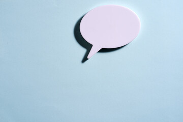 blank speech bubble on color background
