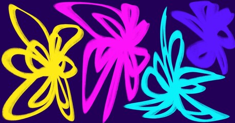 abstract background with flowers