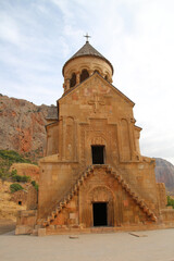 Fototapeta na wymiar Mausoleum Church of Noravank Monastery, Armenia. Mausoleum Church of Noravank Monastery in the Amaghu Gorge, one of the main tourist attractions of Armenia. 