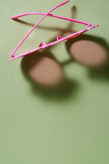 happy birthday party eyewear  on green background